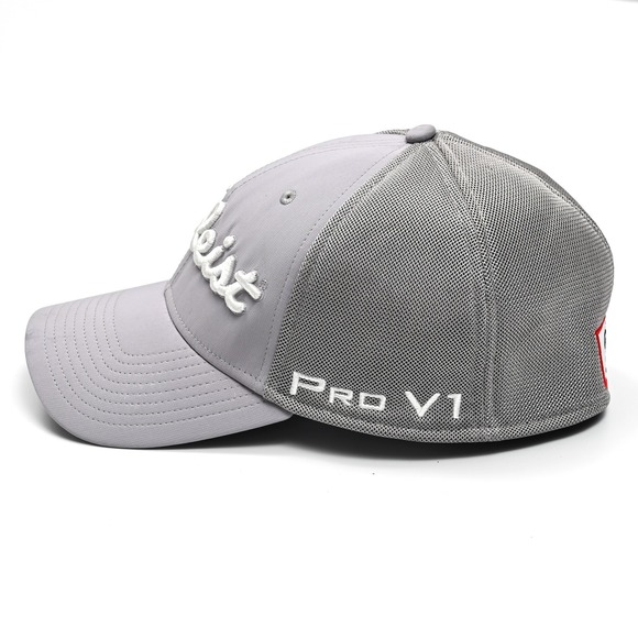 New Era Titleist Pro V1 Footjoy Golf Hat Mens Medium/Large Gray Stretch Cap Mesh - Picture 3 of 8